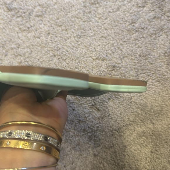 Zara mint green golden buckle pointy women’s slides mules flats sandals shoes 39 - Picture 6 of 6